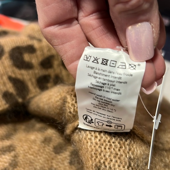 Sezane NWT Fanie Leopard Mohair Sweater Dress Size M - Picture 14 of 15